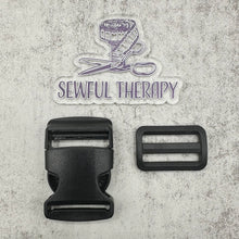 Load image into Gallery viewer, 1.5" Plastic Buckle Set: Side Release Buckle + Adjuster