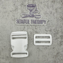 Load image into Gallery viewer, 1.5" Plastic Buckle Set: Side Release Buckle + Adjuster