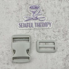 Load image into Gallery viewer, 1.5" Plastic Buckle Set: Side Release Buckle + Adjuster