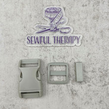 Load image into Gallery viewer, 1" Plastic Buckle Set: Side Release Buckle + Adjuster + Loop