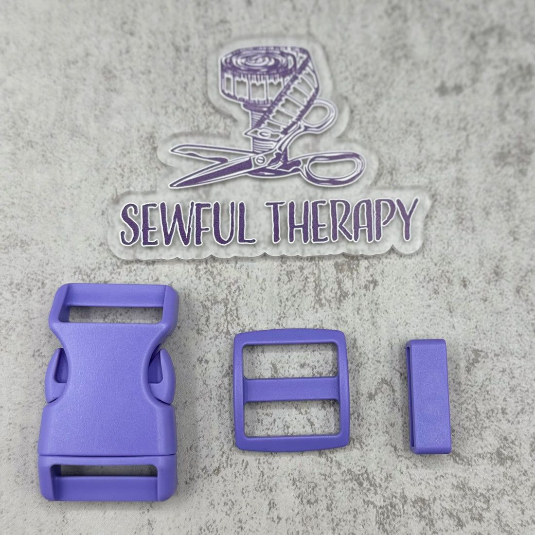 1" Plastic Buckle Set: Side Release Buckle + Adjuster + Loop