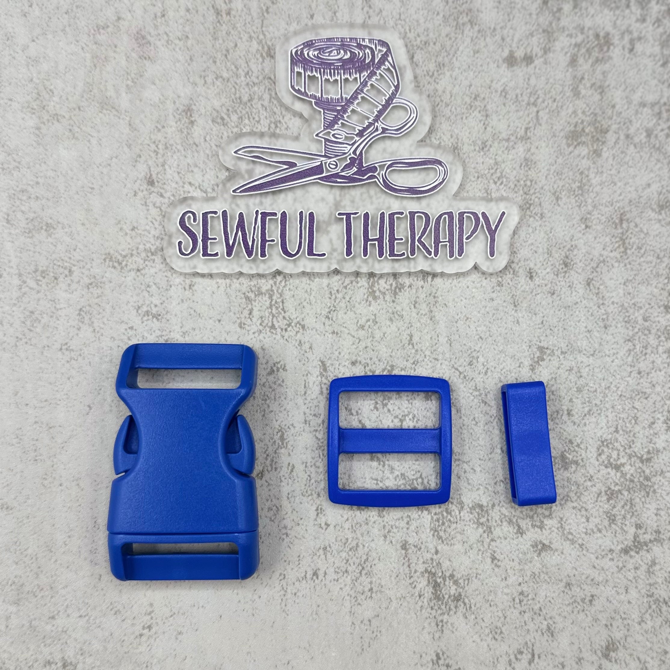 1" Plastic Buckle Set: Side Release Buckle + Adjuster + Loop