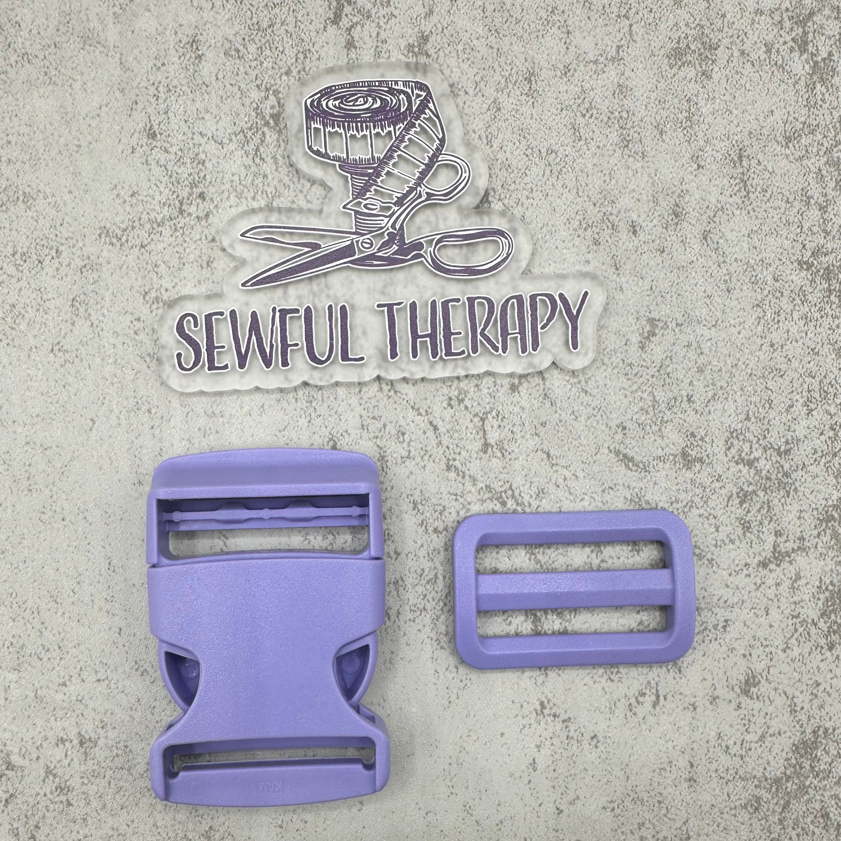 1.5" Plastic Buckle Set: Side Release Buckle + Adjuster