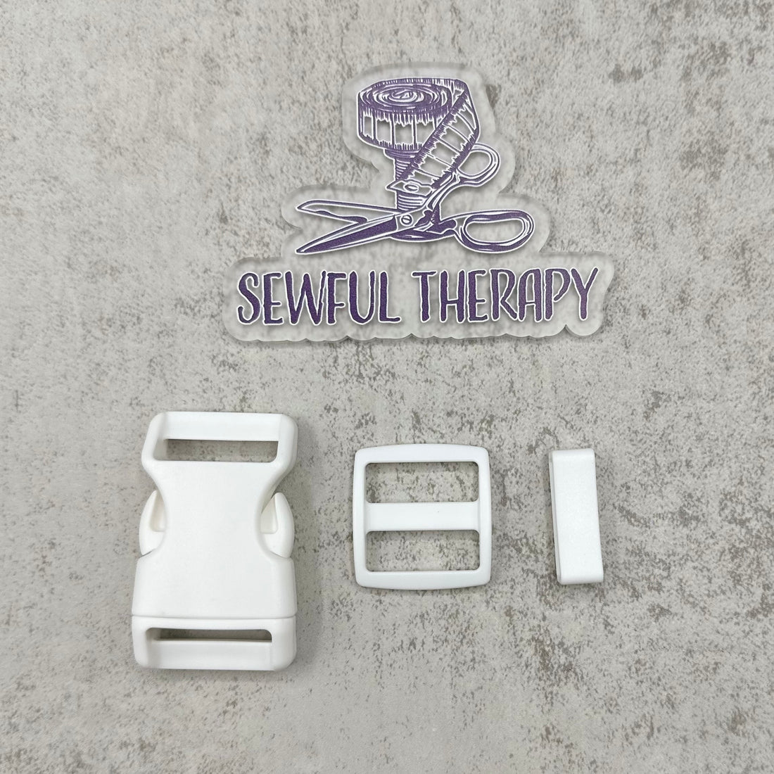 1" Plastic Buckle Set: Side Release Buckle + Adjuster + Loop