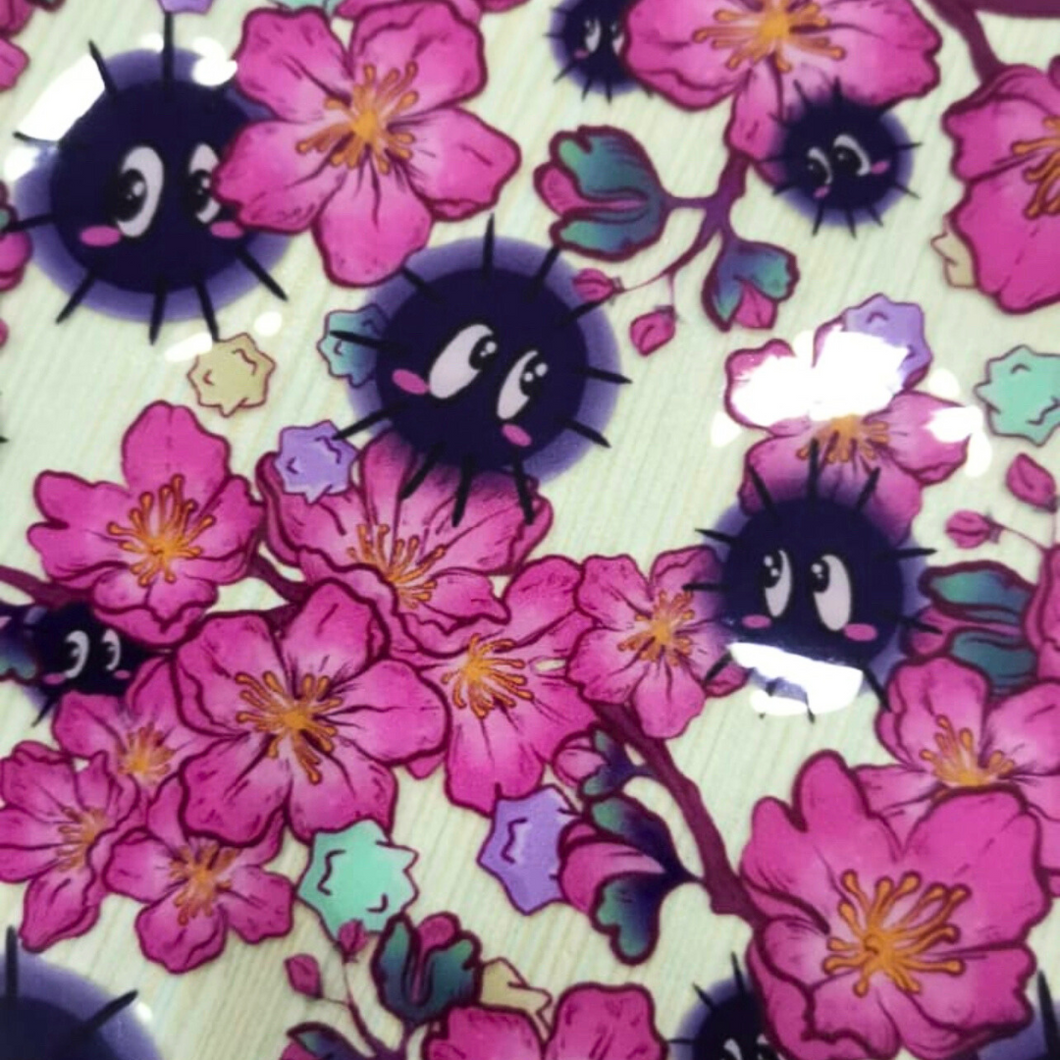 Cherry Blossom & Soots Clear Jelly Vinyl (TPU)