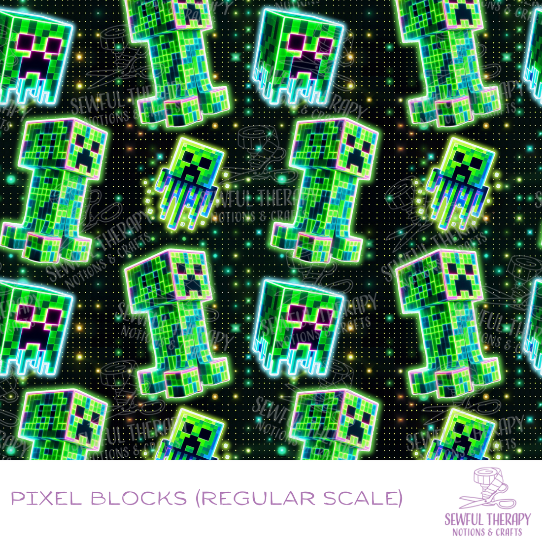 Sewful Adhesive Hexatex 420D (HALF Yard): Pixel Blocks