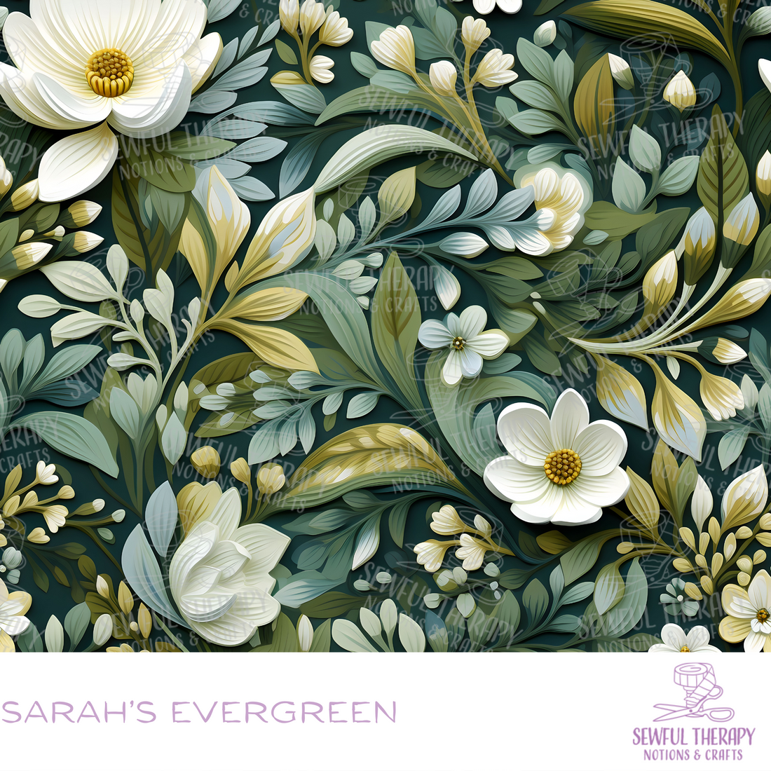 Sewful NON-Adhesive Hexatex 420D (Yard): Sarah's Evergreen