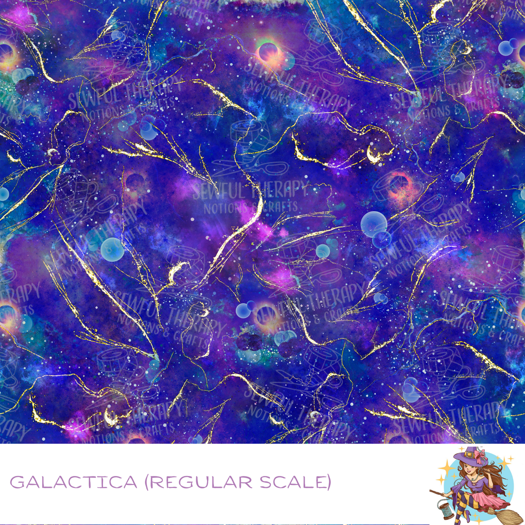 Sewful Adhesive Hexatex 420D (HALF Yard): Galactica - MM