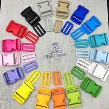 Load image into Gallery viewer, 1.5&quot; Plastic Buckle Set: Side Release Buckle + Adjuster
