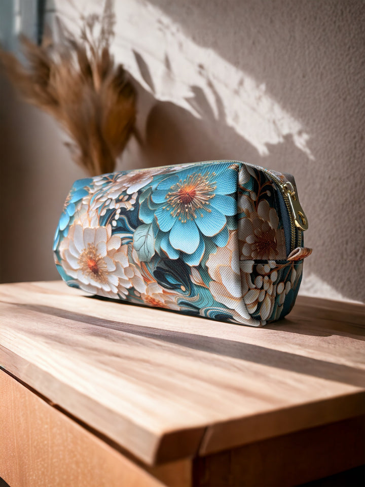 Sarah's Gold Lined Florals Waxed Canvas (Half Yard)