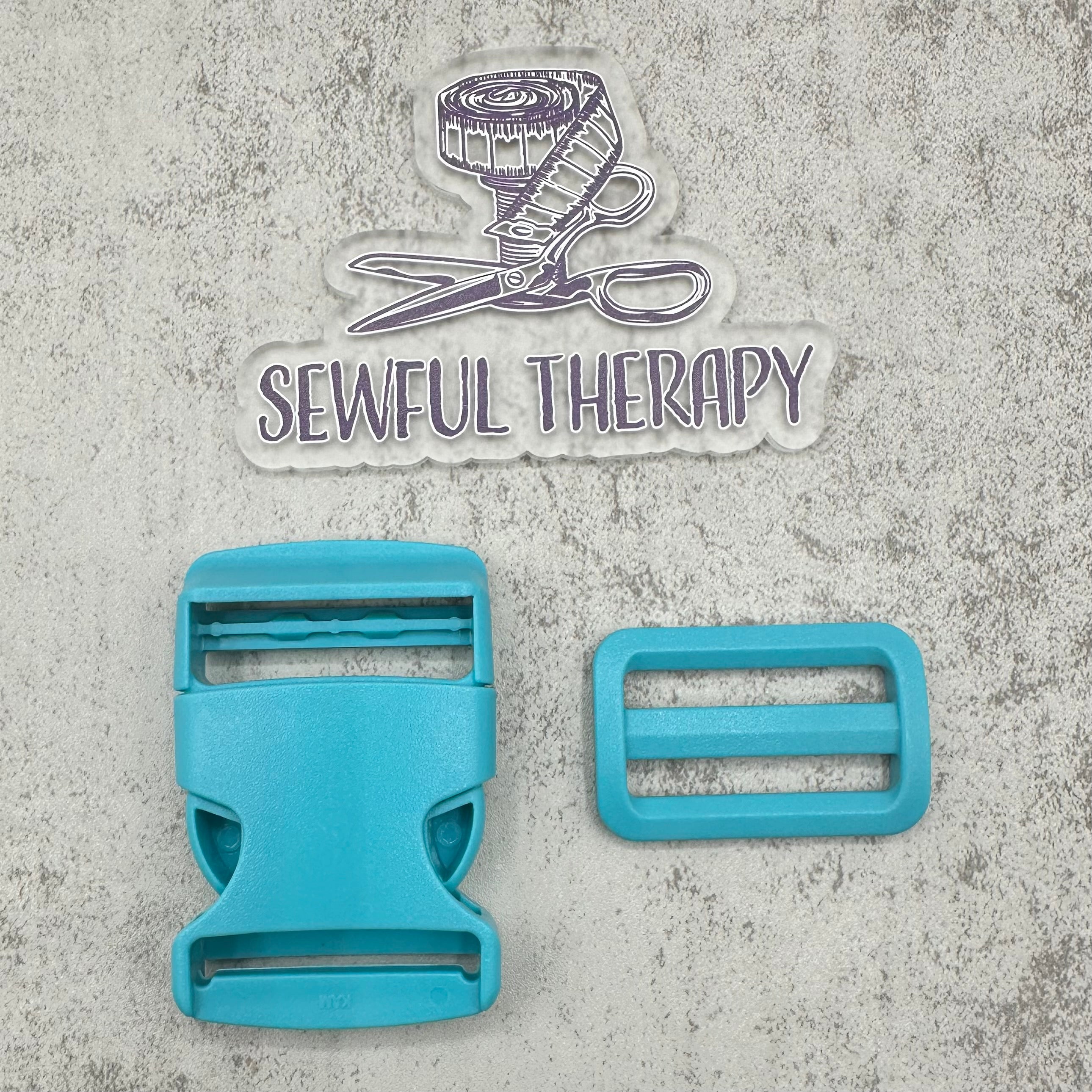 1.5" Plastic Buckle Set: Side Release Buckle + Adjuster