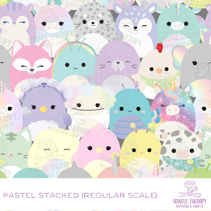 Sewful Adhesive Hexatex 420D (HALF Yard): Pastel Stacked