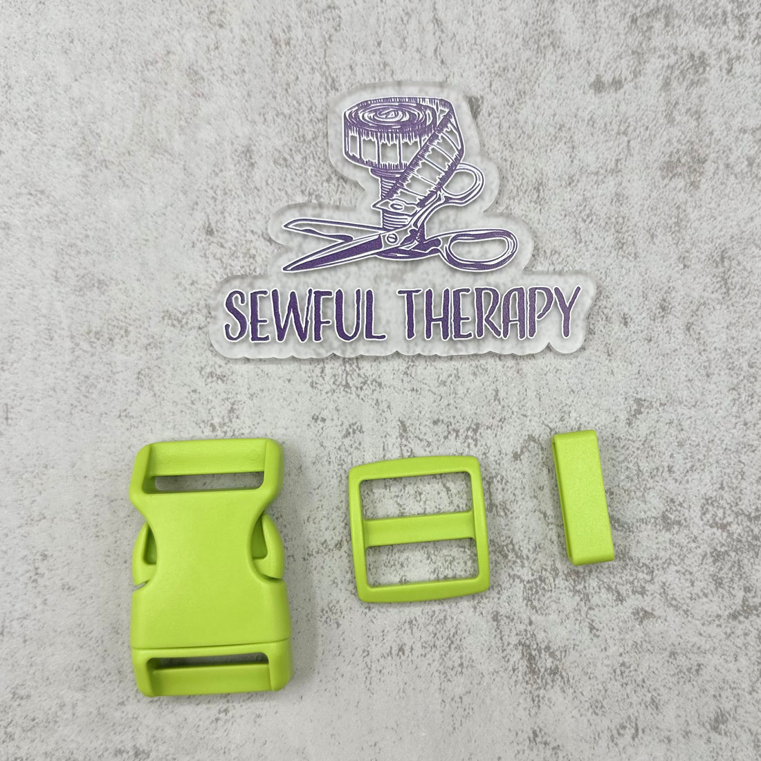 1" Plastic Buckle Set: Side Release Buckle + Adjuster + Loop