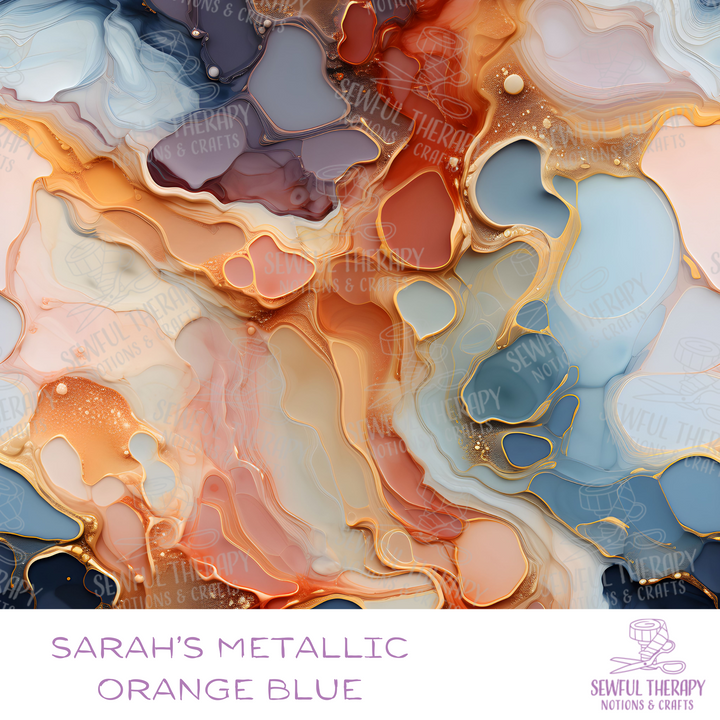 Sarah's Metallic Orange Blue 1000D WRO (YD)