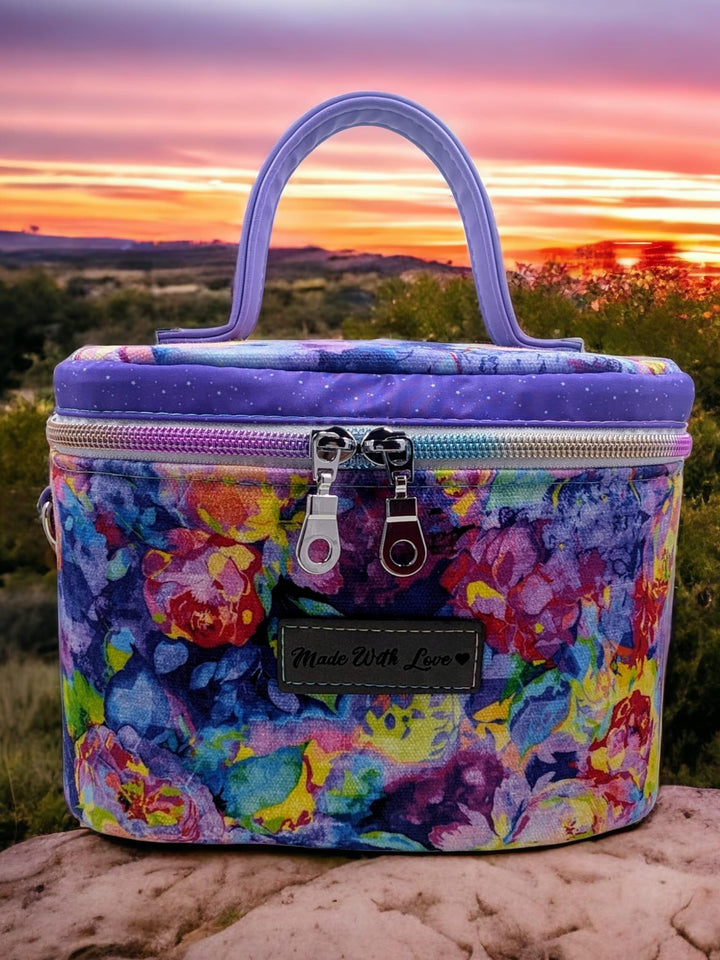 12 oz Printed Waxed Canvas - Romantic Floral Abstract