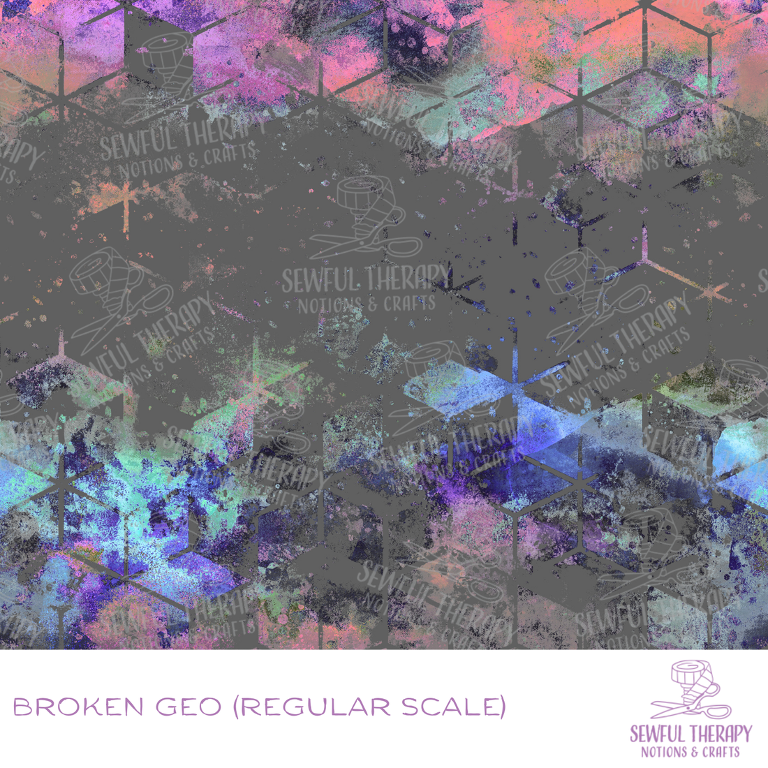 Sewful NON-Adhesive Hexatex 420D (Yard): Broken Geo