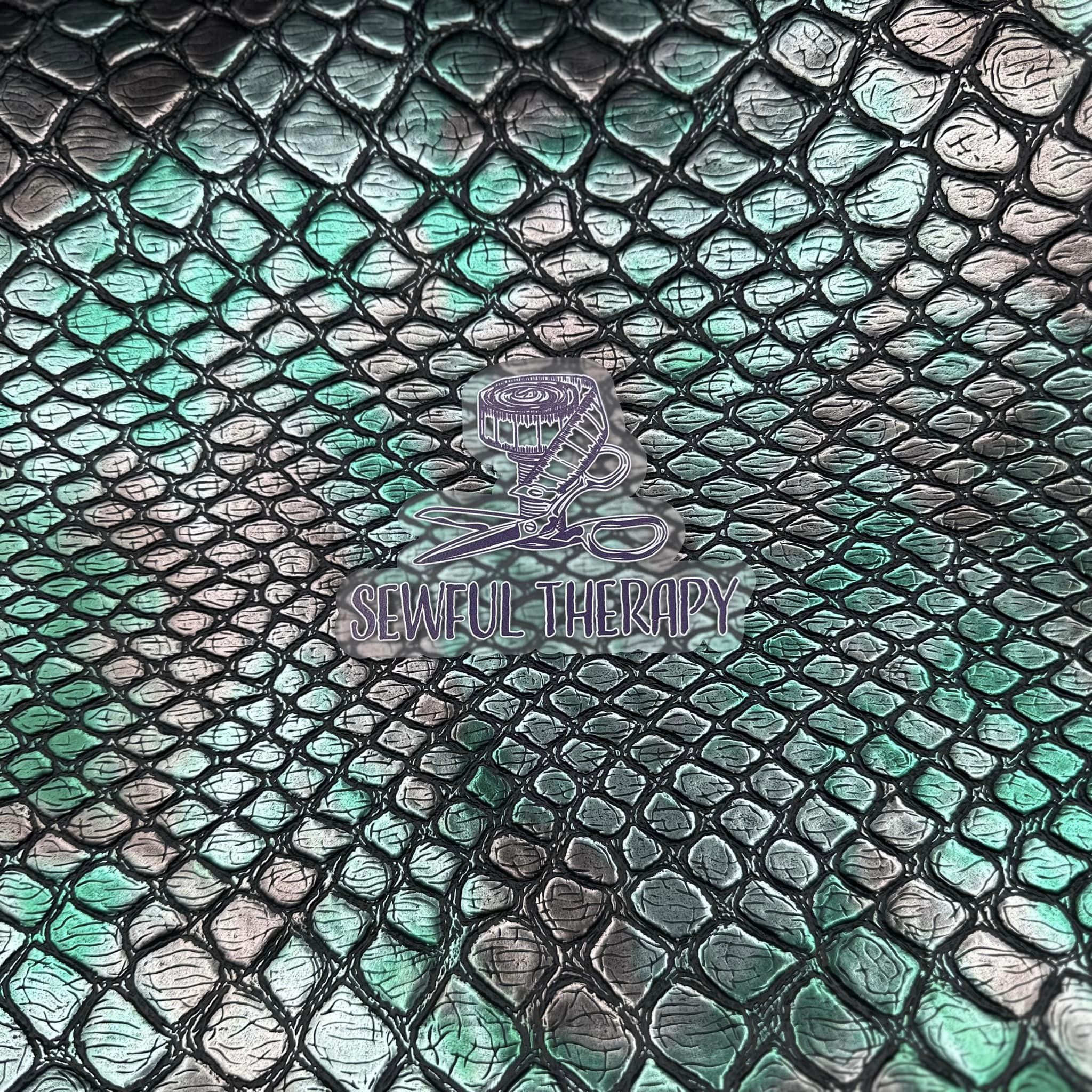 PREORDER 10-12 Business Weeks: Draconic Verdant Steel Vinyl (Half Yard)