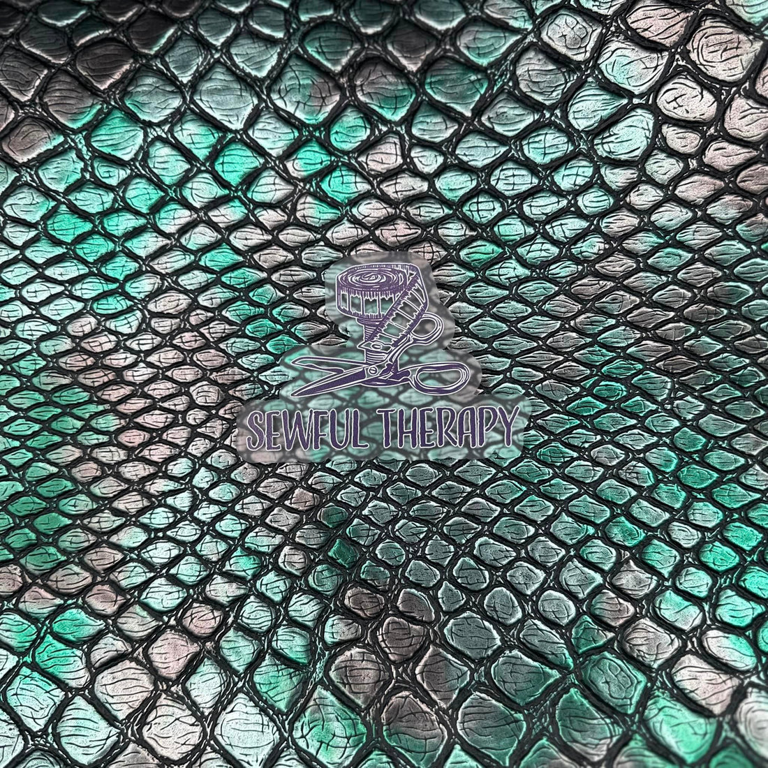 PREORDER 10-12 Business Weeks: Draconic Verdant Steel Vinyl (Half Yard)