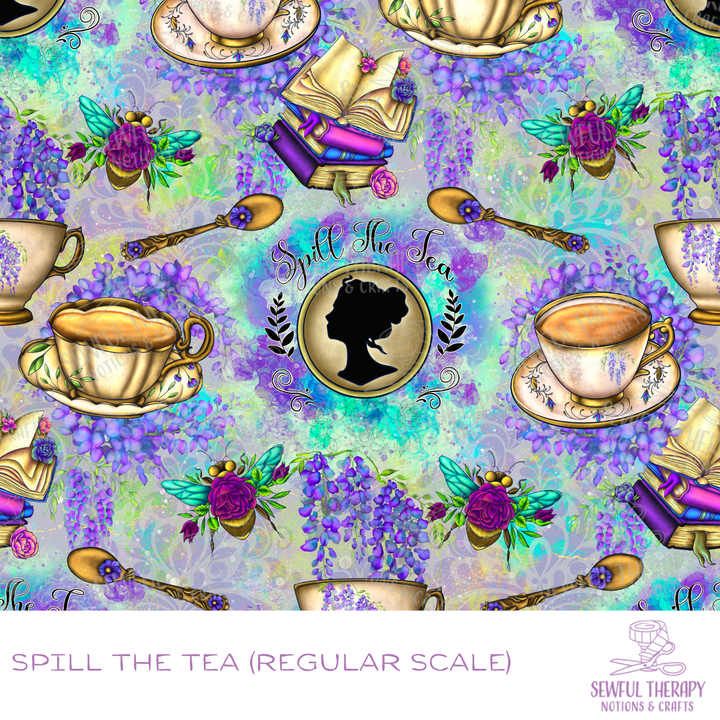 Sewful Non-Adhesive Hexatex 420D Spill the Tea (Yard)