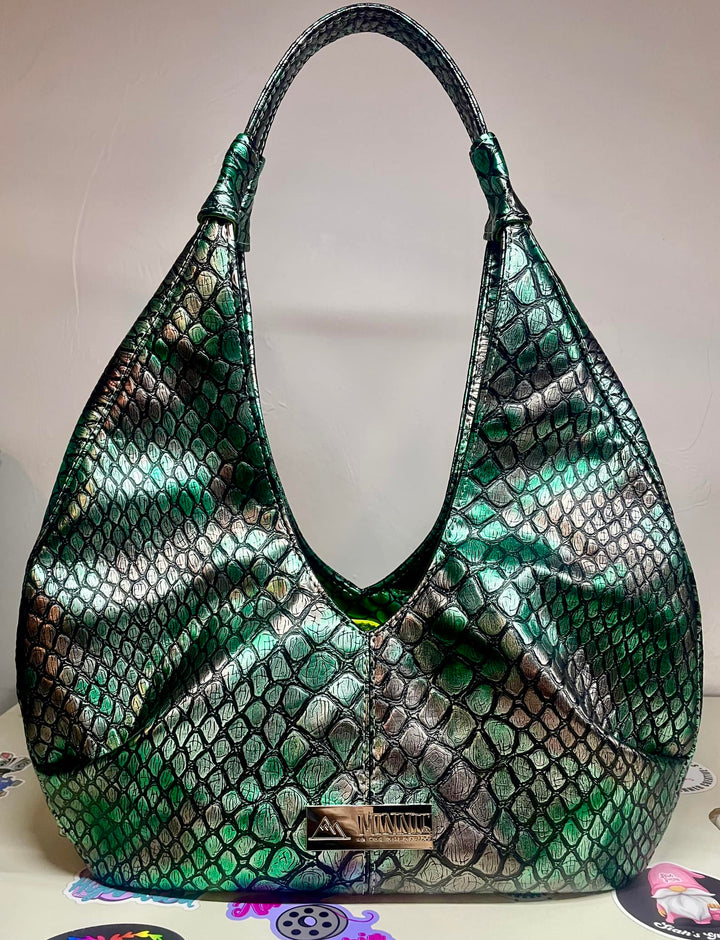 PREORDER 10-12 Business Weeks: Draconic Verdant Steel Vinyl (Half Yard)