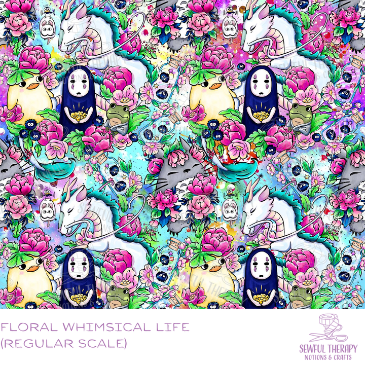 Sewful Non-Adhesive Hexatex 420D Floral Whimsical Life (Yard)