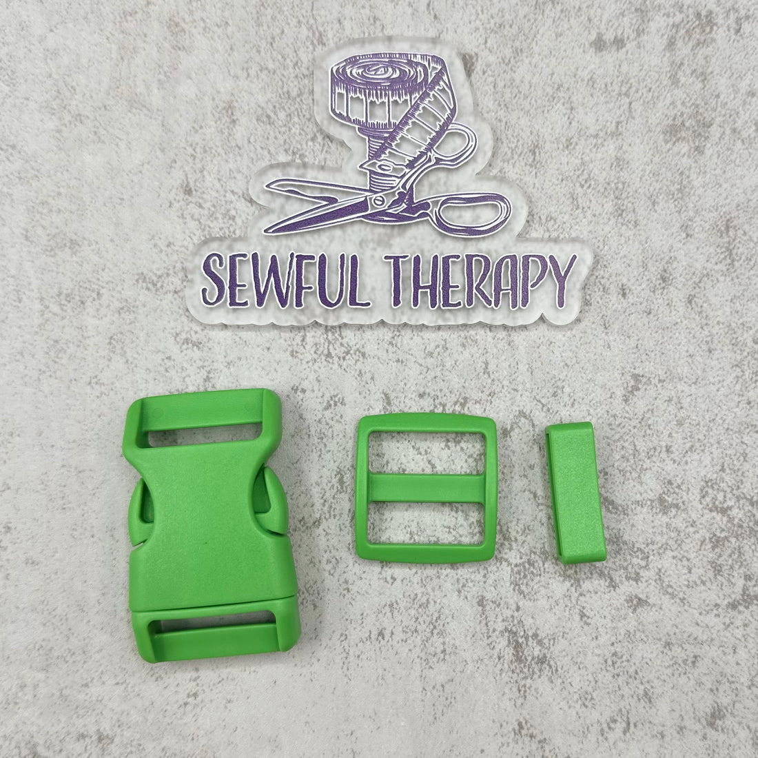 1" Plastic Buckle Set: Side Release Buckle + Adjuster + Loop