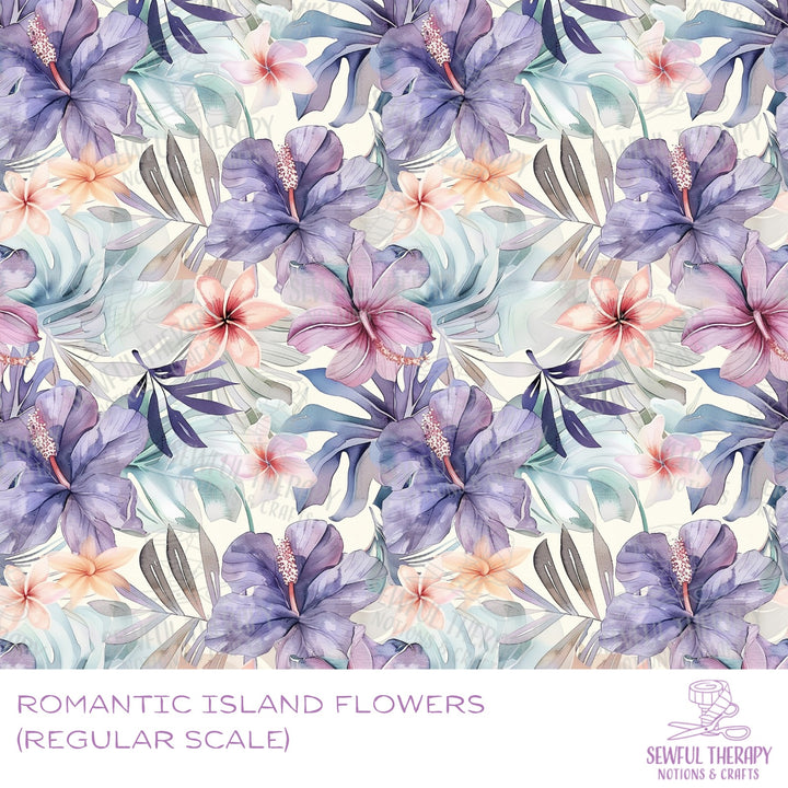 PREORDER 10-12 Business Weeks: Romantic Island Flowers Neoflex V2 (2.0mm Thick) Half Yard