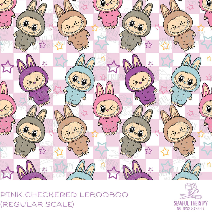 Pink Checkered LeBooBoo Neoflex V2 (2.0mm Thick) Half Yard