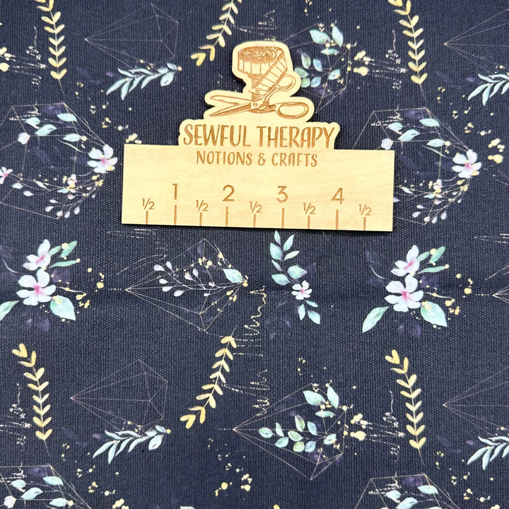 12oz Printed Waxed Canvas - Floral Geo Terrarium