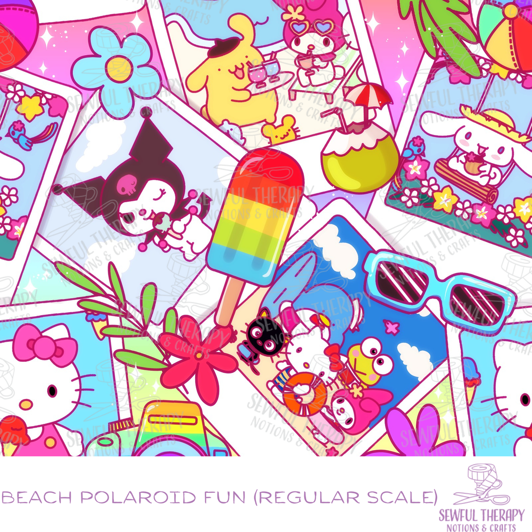 Sewful NON-Adhesive Hexatex 420 Beach Polaroid Fun (Yard)