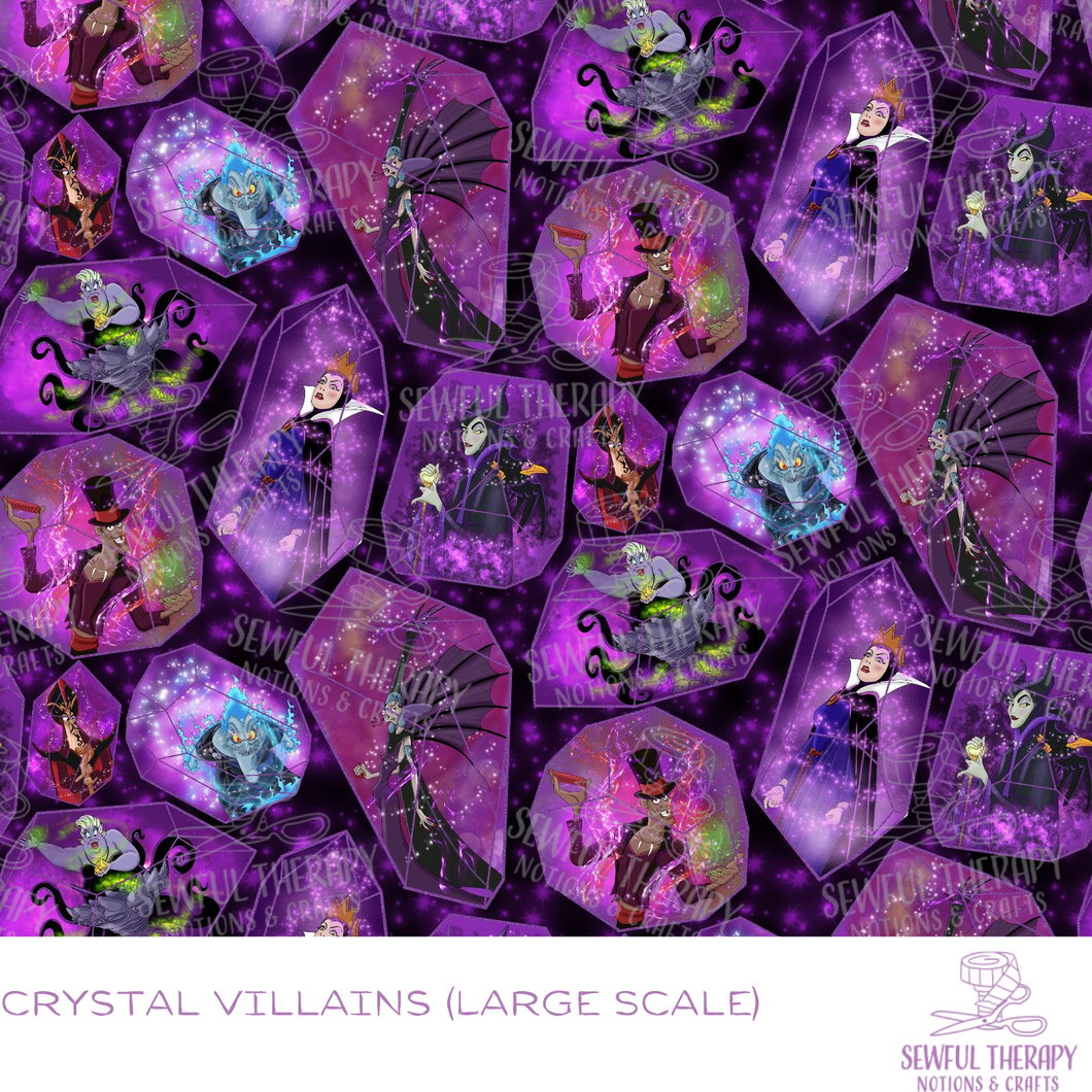 Sewful Adhesive Hexatex 420D (HALF Yard): Crystal Villains