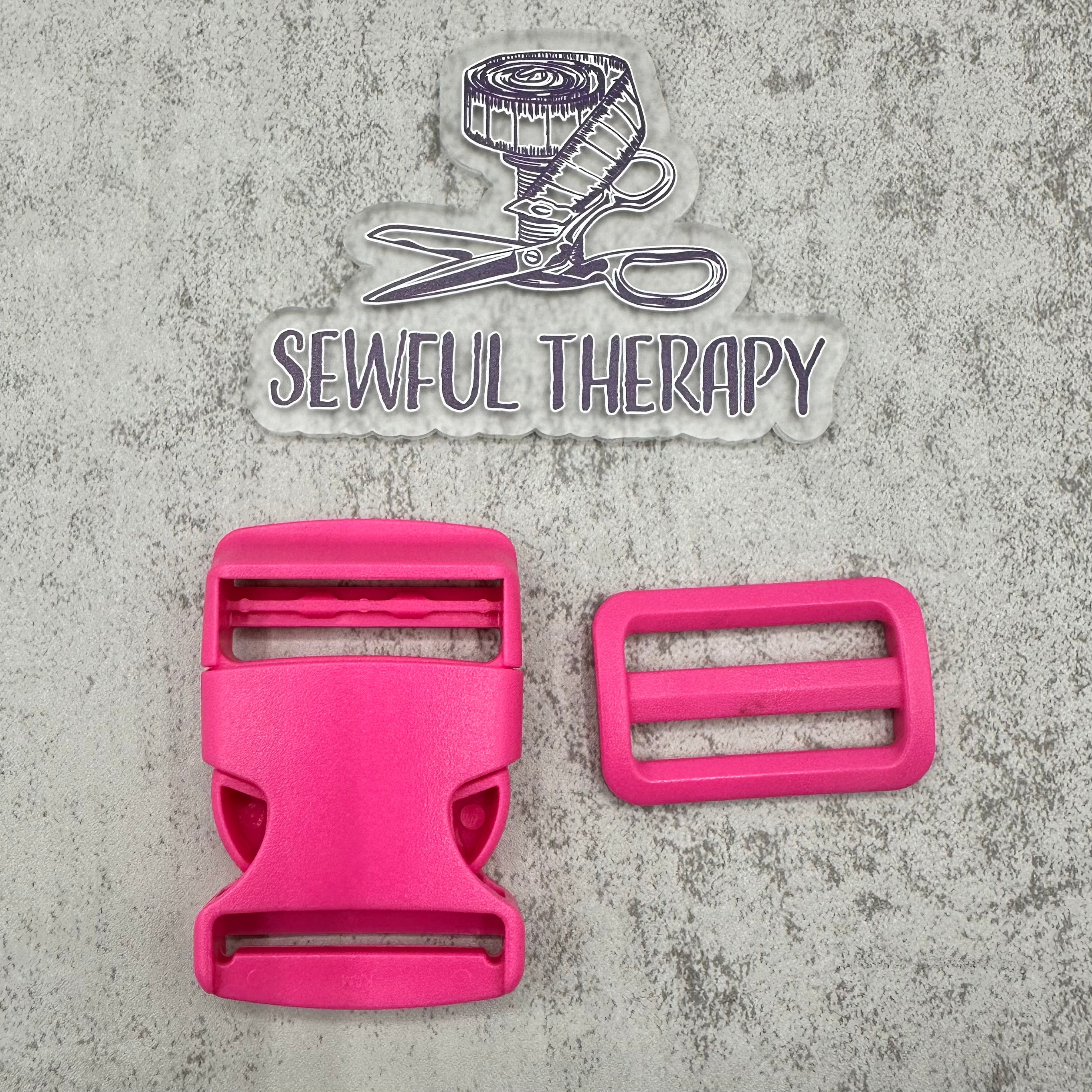 1.5" Plastic Buckle Set: Side Release Buckle + Adjuster