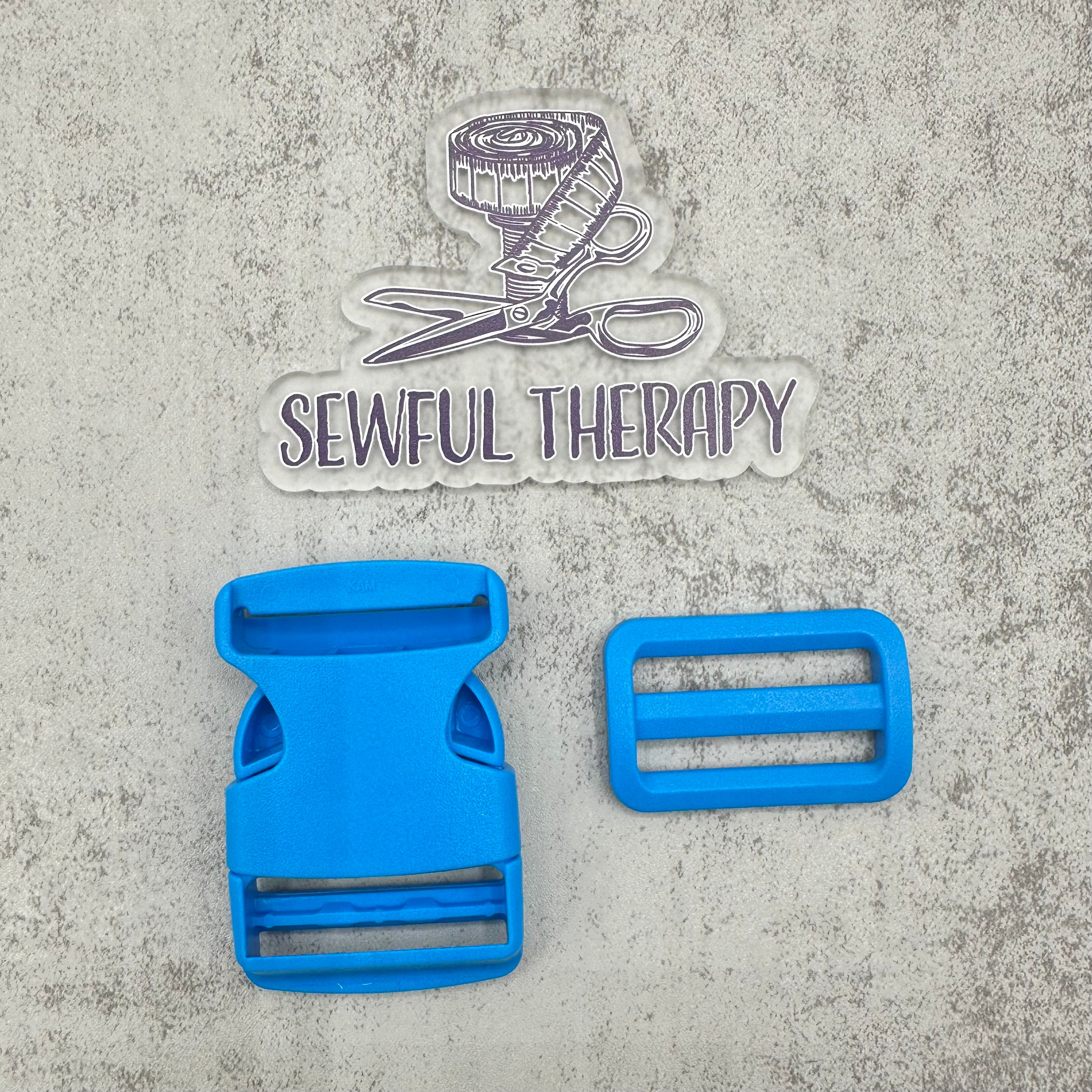 1.5" Plastic Buckle Set: Side Release Buckle + Adjuster