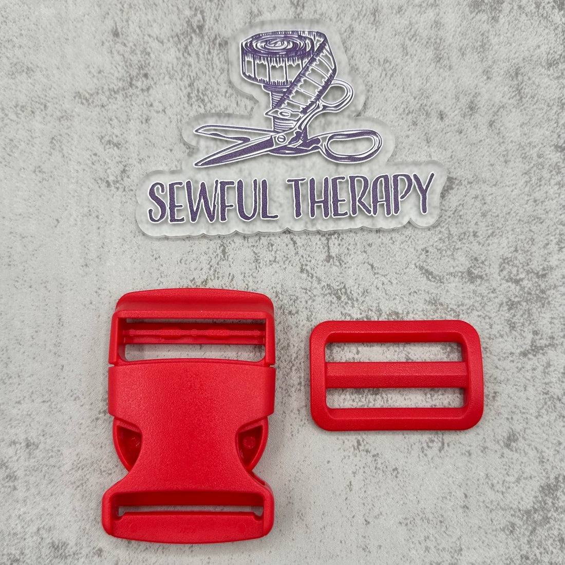 1.5" Plastic Buckle Set: Side Release Buckle + Adjuster