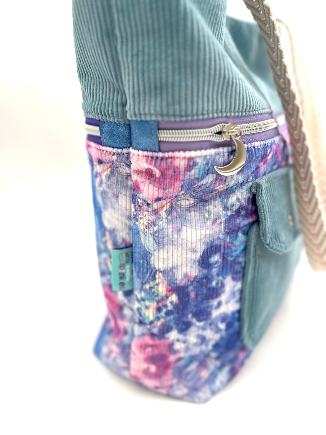 PREORDER 10-12 Business Weeks: Blue Pink Leopard Floral Corduroy - Yard (Regular Scale)