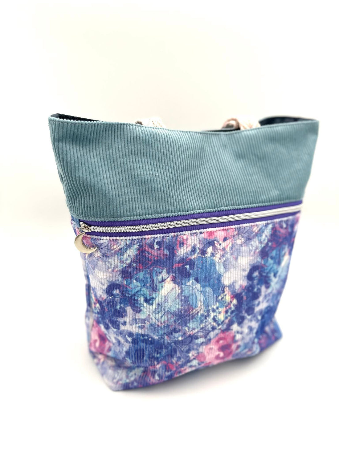 PREORDER 10-12 Business Weeks: Blue Pink Leopard Floral Corduroy - Yard (Regular Scale)