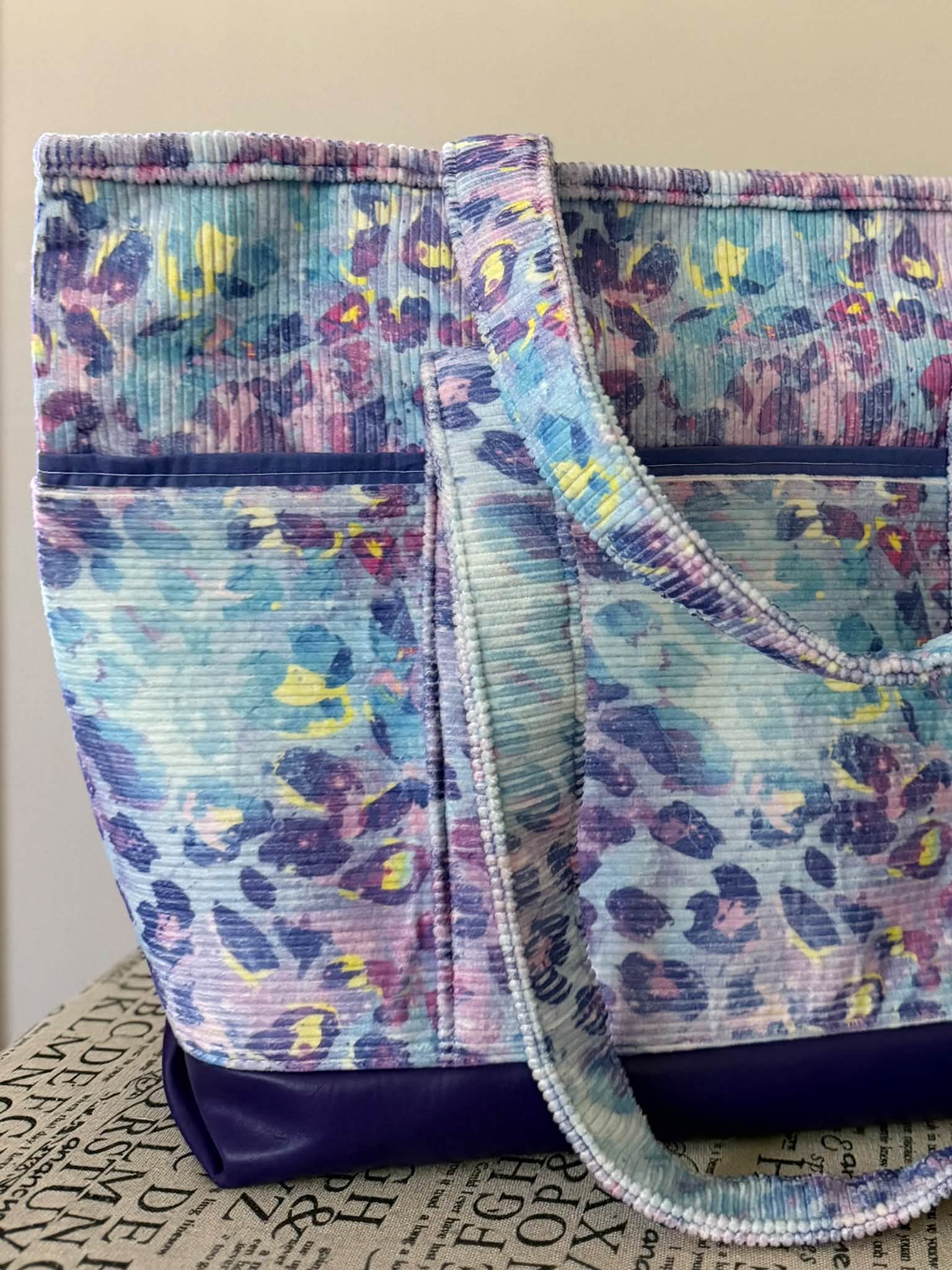 PREORDER 10-12 Business Weeks: Blurple Leopard Corduroy - Yard (Regular Scale)