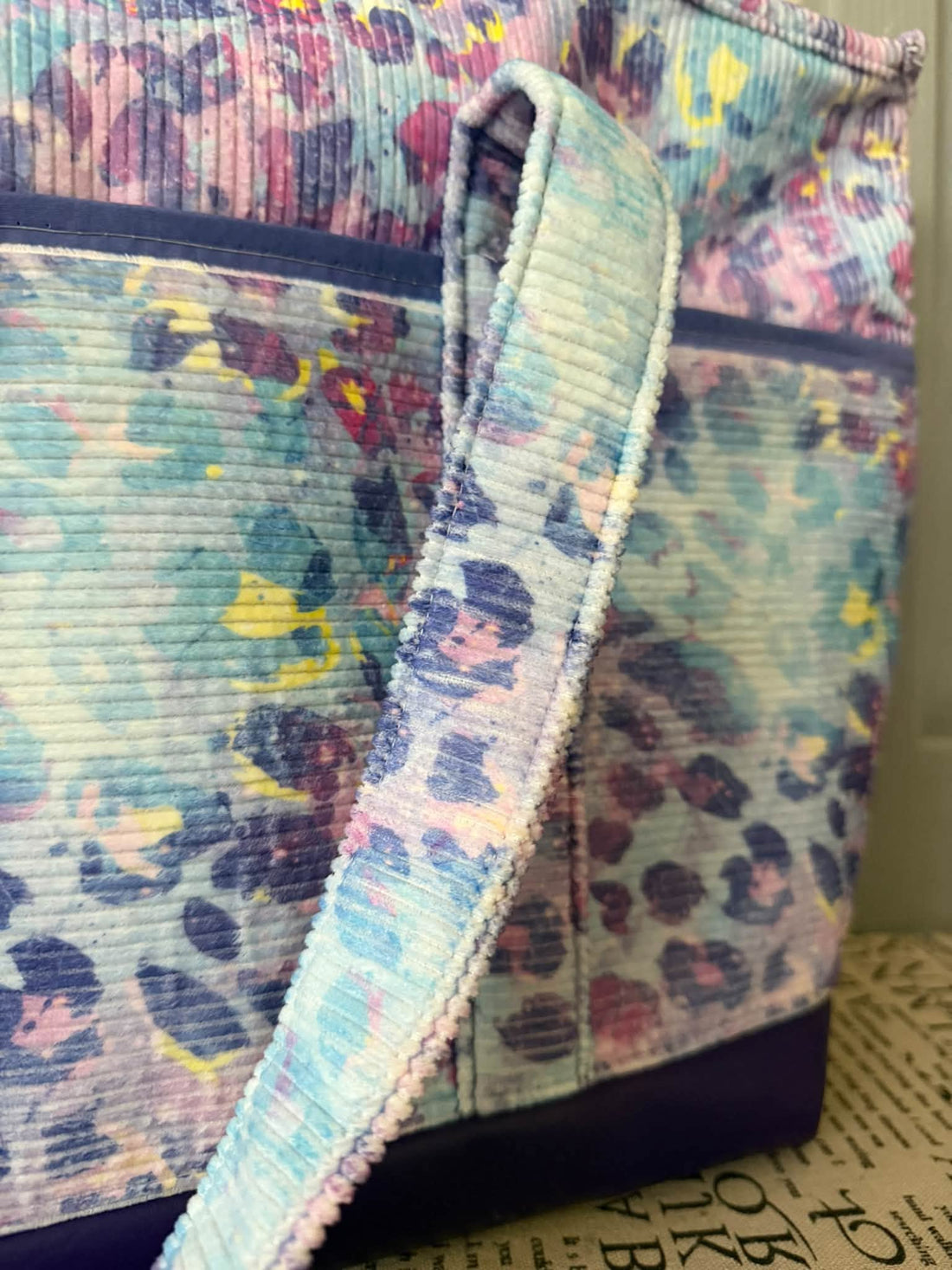 PREORDER 10-12 Business Weeks: Blurple Leopard Corduroy - Yard (Regular Scale)