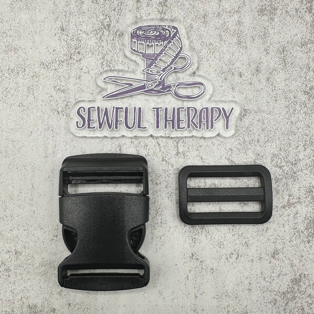 1.5" Plastic Buckle Set: Side Release Buckle + Adjuster