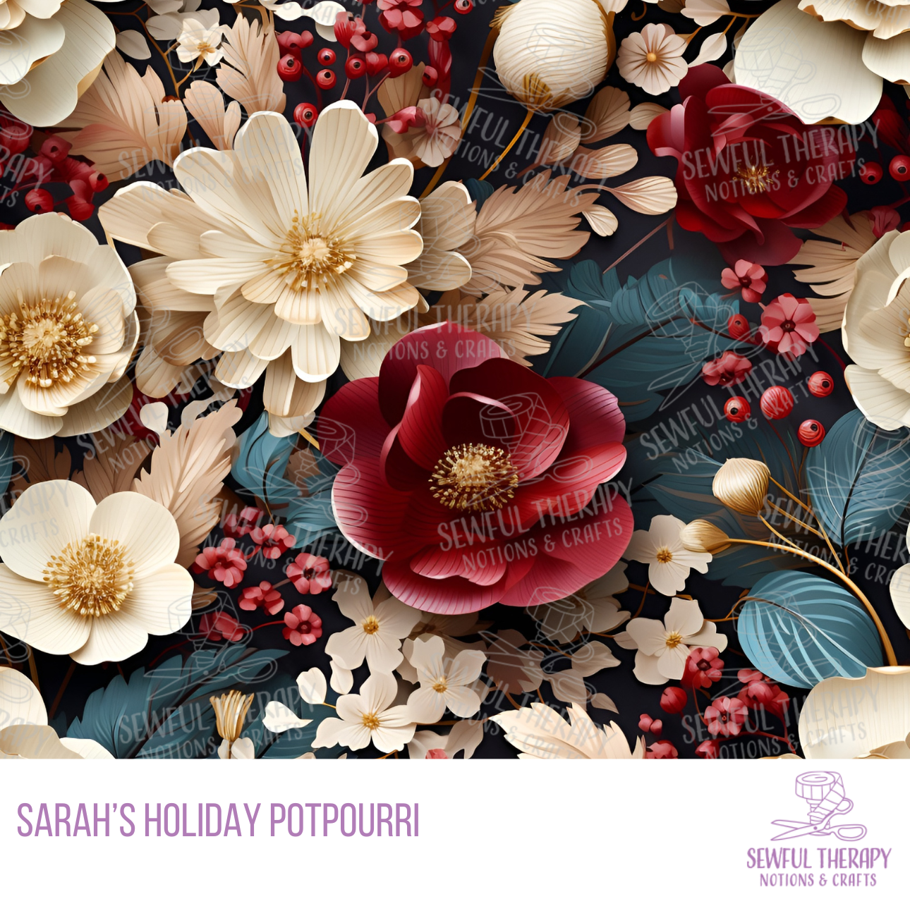 Sarah's Holiday Potpourri Outdoor Utility Fabric (Yard)