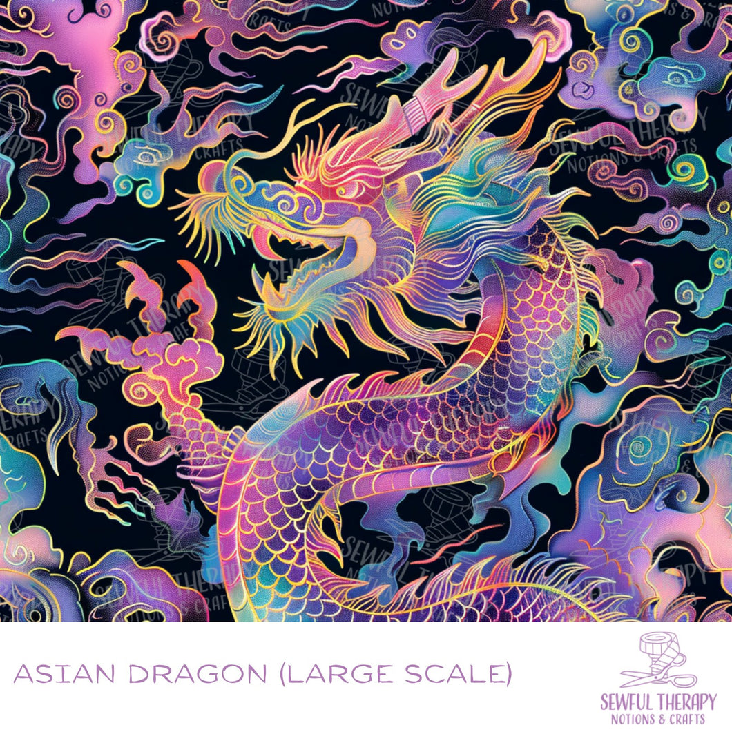 Sewful NON-Adhesive Hexatex 420D (Yard): Asian Dragon