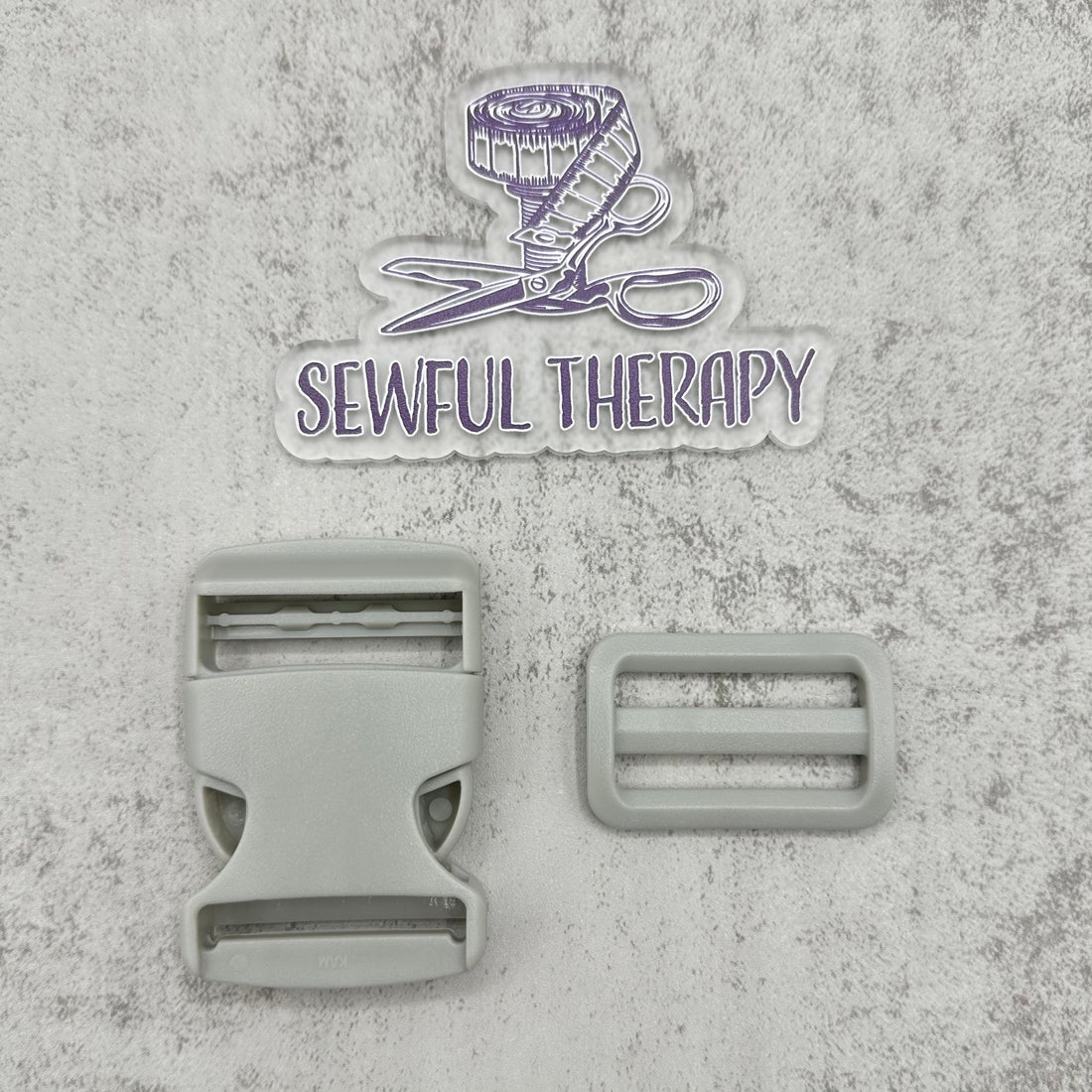 1.5" Plastic Buckle Set: Side Release Buckle + Adjuster