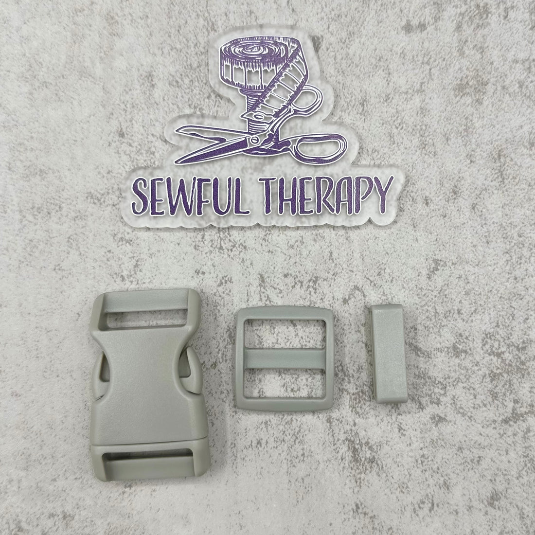 1" Plastic Buckle Set: Side Release Buckle + Adjuster + Loop