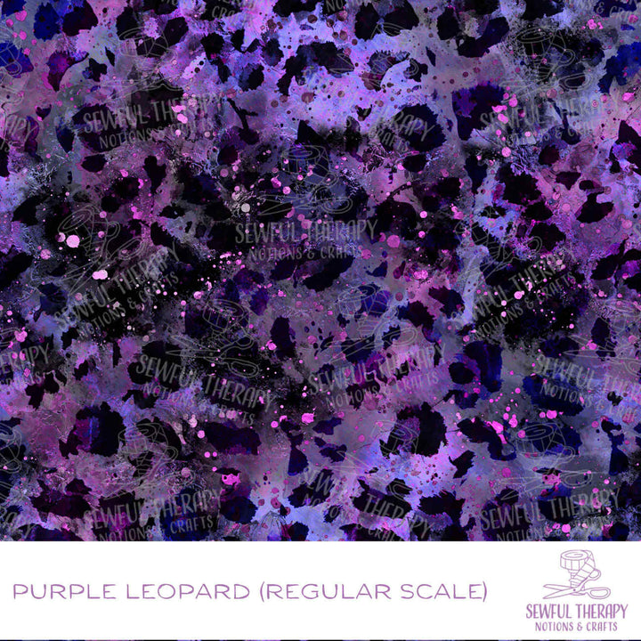 PREORDER 10-12 Business Weeks: Purple Leopard Neoflex V2 (2.0mm Thick) Half Yard