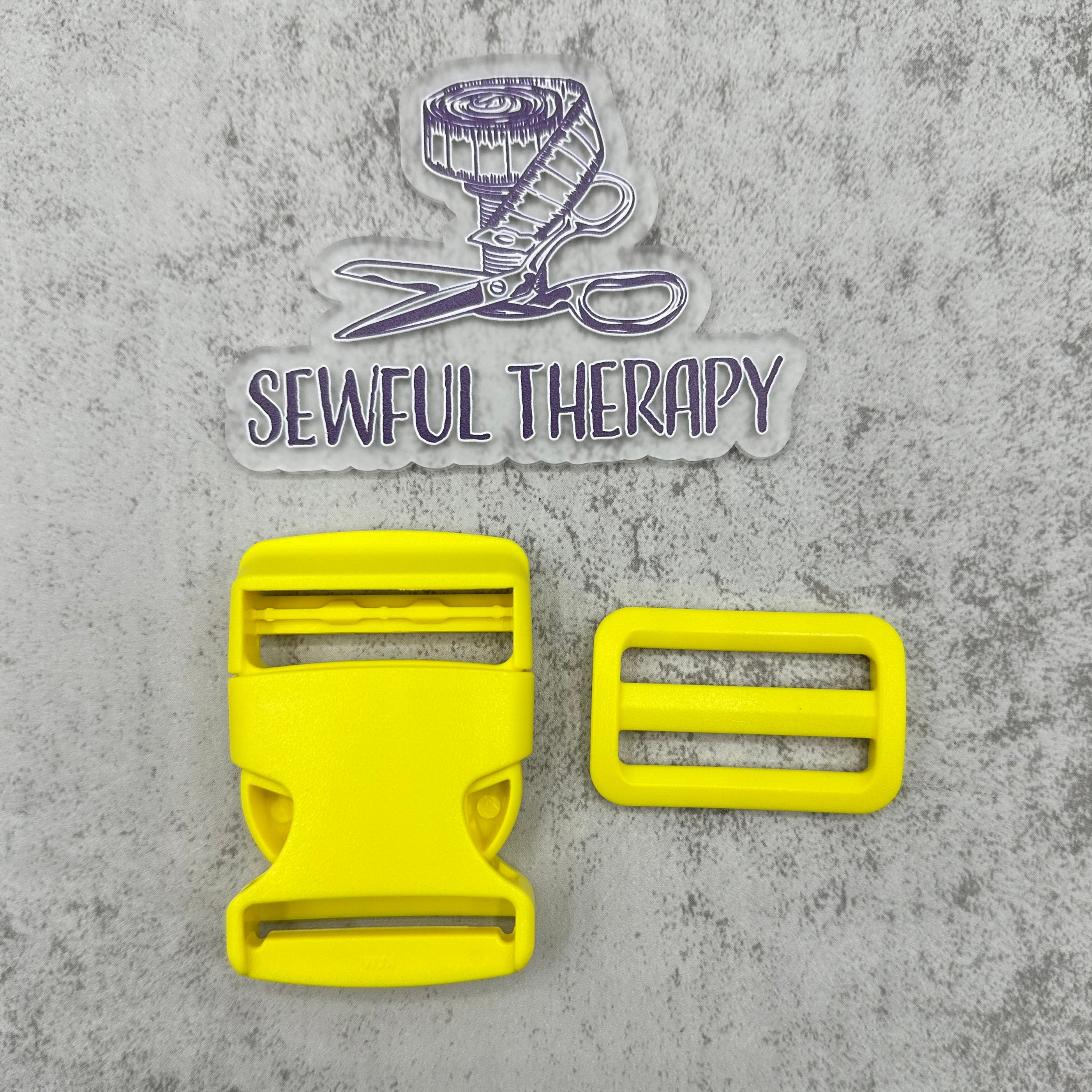 1.5" Plastic Buckle Set: Side Release Buckle + Adjuster