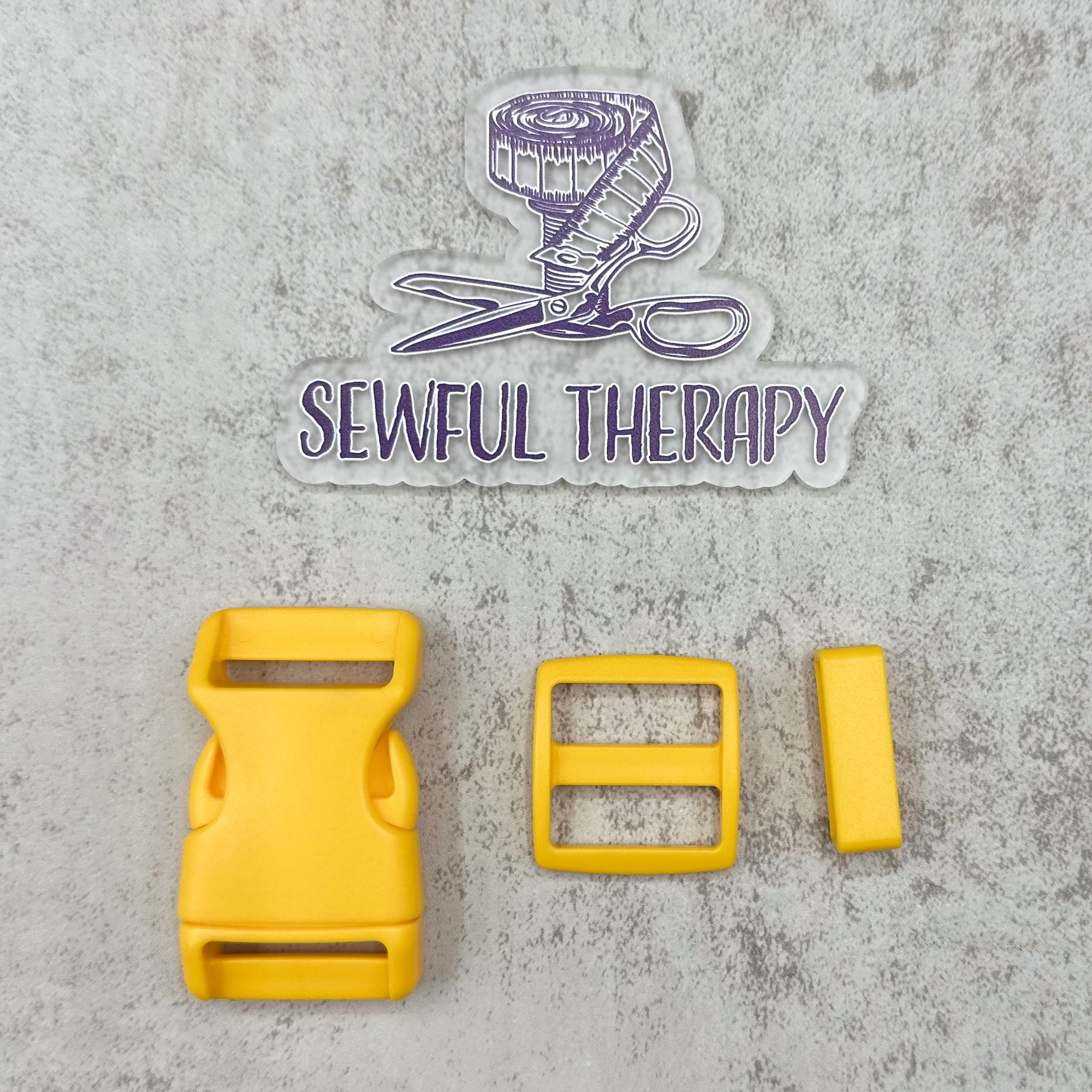 1" Plastic Buckle Set: Side Release Buckle + Adjuster + Loop