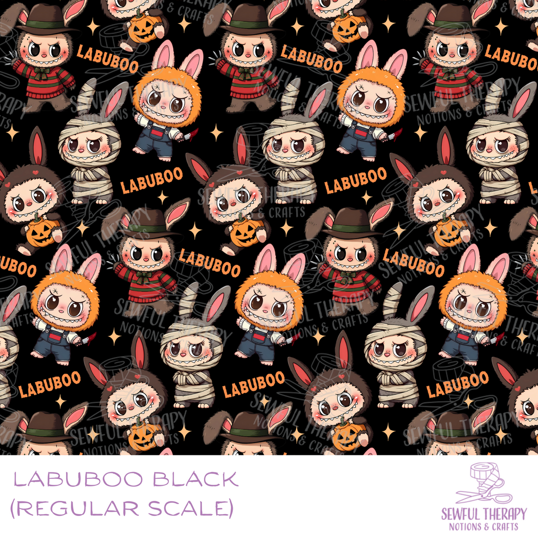 LabuBOO Black Hexatex (Yard)