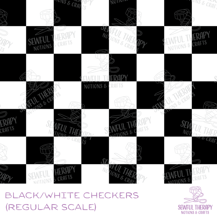 PREORDER 10-12 Business Weeks: SewSquish Cloud (HY) - BLACK/WHITE CHECKERS