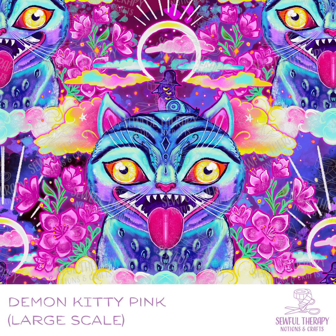 Demon Kitty Pink SewSmooth (Yard)