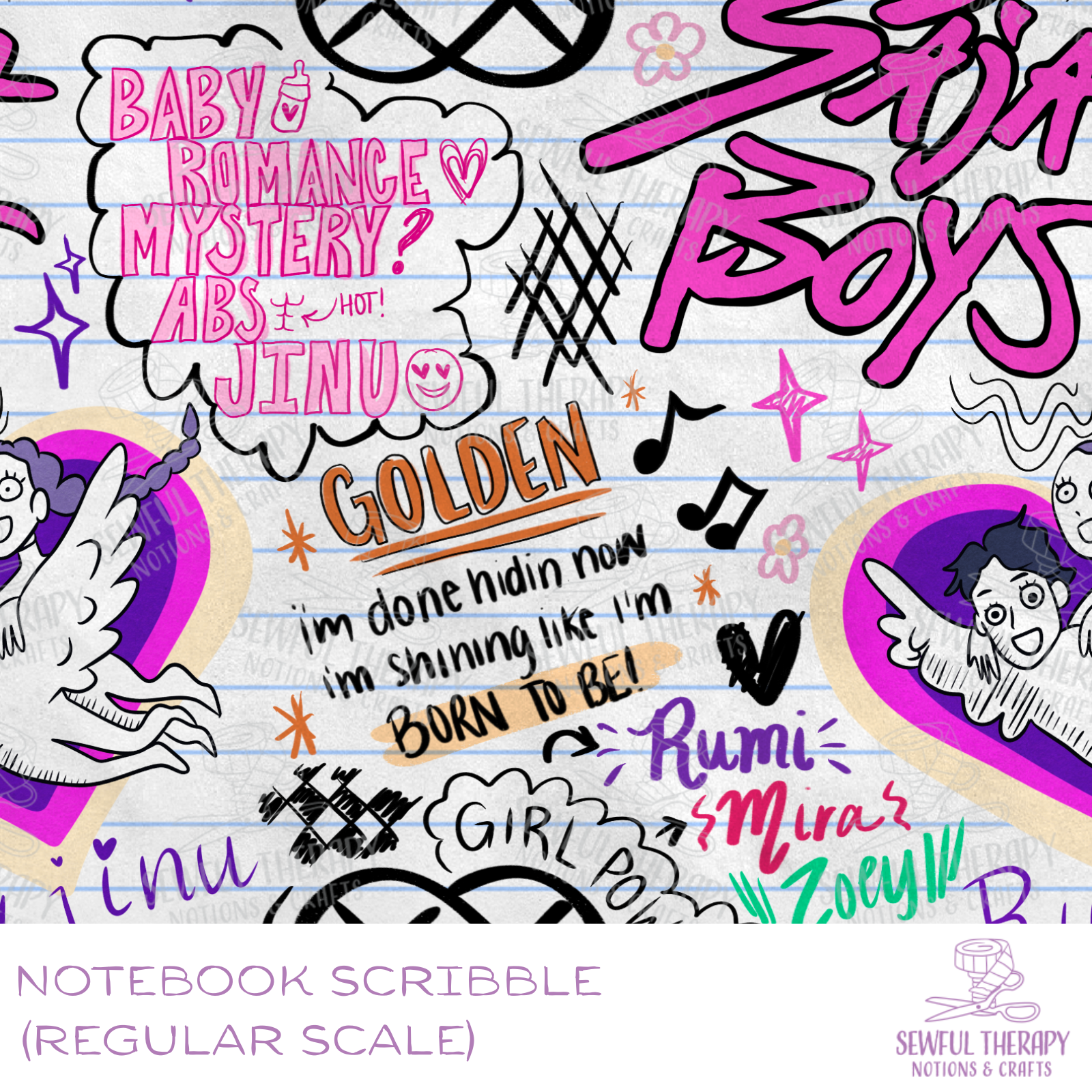 Notebook Scribble Neoflex V2 (2.0mm Thick) Half Yard
